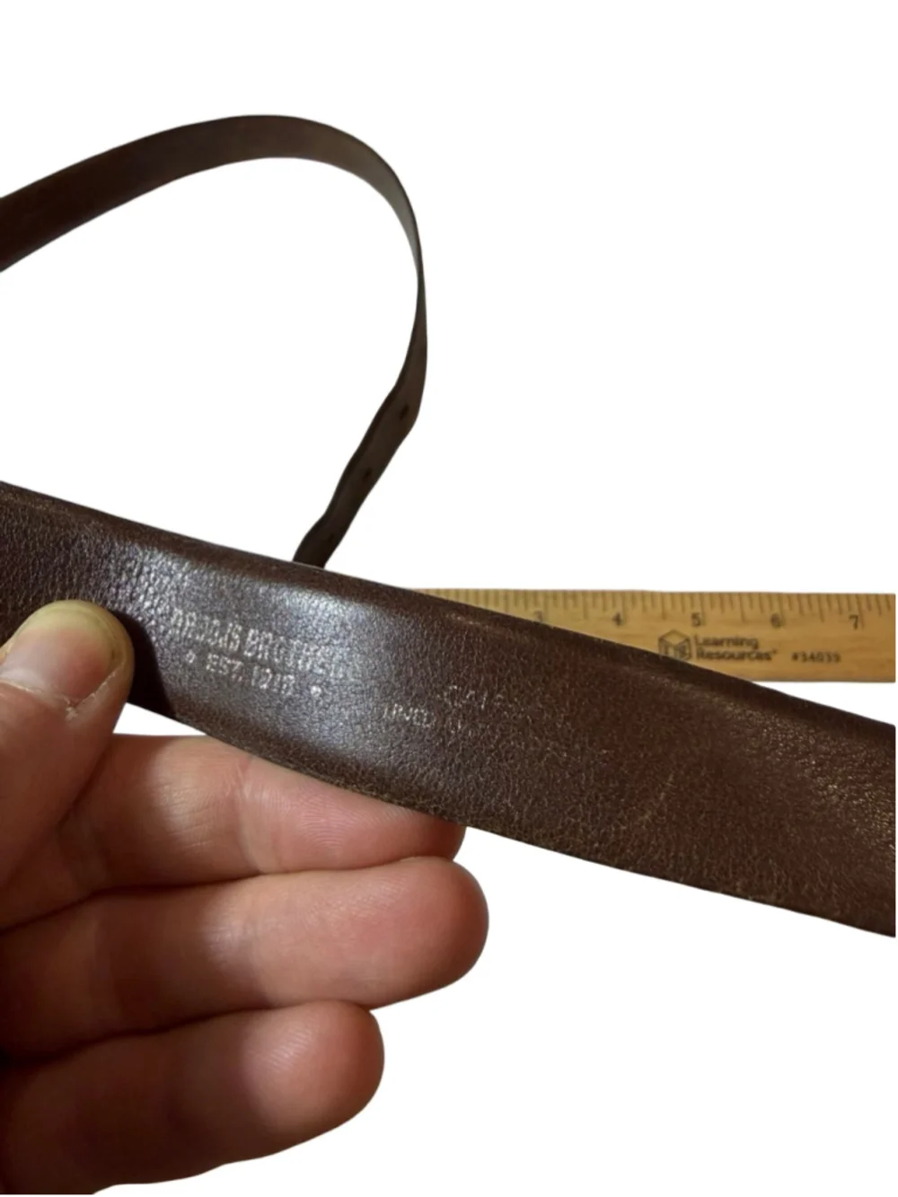 Brooks Brothers Brown Leather Belt Brass Buckle Classic Preppy Heritage